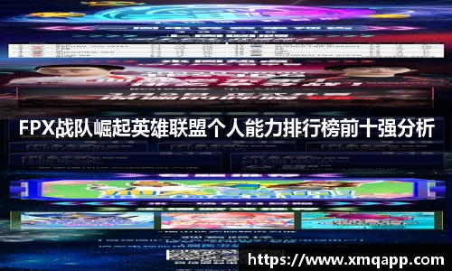 FPX战队崛起英雄联盟个人能力排行榜前十强分析